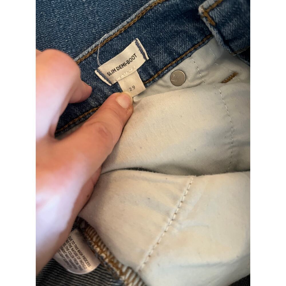 Madewell Women’s Slim Demi Boot Jeans Size 29 Medium Blue Wash High Rise - Picture 7 of 9